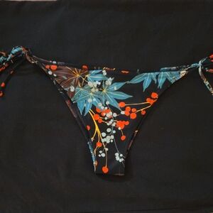 RELLECIGA Black Floral Bikini Bottom